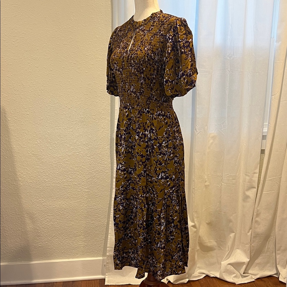 La Joie Floral Puff Sleeve Midi Dress - Picture 6 of 14